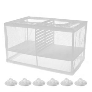 Couveuse Et Pondoir Aquarium, Bo&icirc;te De Reproduction Pour Poissons Avec S&eacute;paration Amovible, Filet De Maille Fine, Auto-Flottante, Avec 6 Ventouses, Id&eacute;ale Pour Pondoir Aquarium Et Protection Des Alevi (QianGeShengXin, neuf)