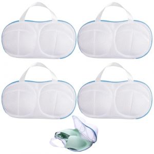 Hshenjhu 4 Pièces Filet Linge Machine à Laver, Réutilisable Filet Linge Pour Soutien-Gorge, Sac de Lavage en Maille Soutien-Gorge avec Zippés, pour Soutien Gorge à Linge, Culotte, Chaussettes (DANSHUI, neuf)