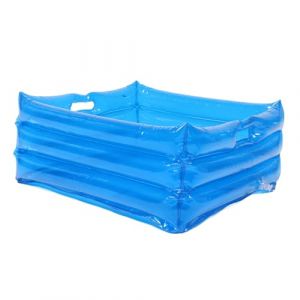 NUOBESTY Bassin Gonflable pour Bain de Pieds Pliable Poignées Plateau Portable Bleu pour Pédicure et Rinçage Préalable Piscine Seau Multifonction pour Usage Extérieur et Animalier Spa (Camplos, neuf)