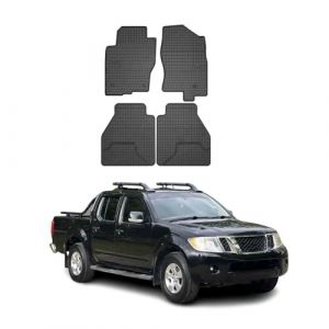 Tapis de Sol Compatible avec Nissan Navara 2005-2015 OMAC 3D Noir Caoutchouc (omacfrance, neuf)