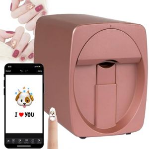 Imprimante D'Art D'Ongle 3D,Machine D'Impression D'Ongle Automatique Intelligente, Prise En Charge Wifi/Bricolage, Imprimante Ongle Mobile Pour Salon De Manucure &agrave; Usage Domestique(Rose Gold) (XINGYISHANG（品牌已注册，跟卖必投诉）, neuf)