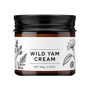 Cr&egrave;me Igname &Eacute;quilibre Hormonal, 60G Cr&egrave;me Corporelle Naturelle aux &OElig;strog&egrave;nes, Cr&egrave;mes Visage Non Grasse Igname pour M&eacute;nopause, Lotion Corporelle Hydratante Intense Aloe, pour Tou Types Peau (youhue, neuf)