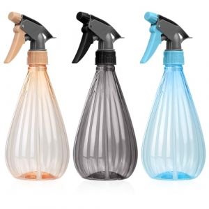 XKQYX 3 PCS 600ml Pumpkin Stripe Spray Bottle - Tri-colour (Orange, Grey, Blue) pour plantes, nettoyage, spray étanche et buse coulante, léger - Un must-have pour la maison, le voyage et le salon ! (QiYiXinMaoYi, neuf)