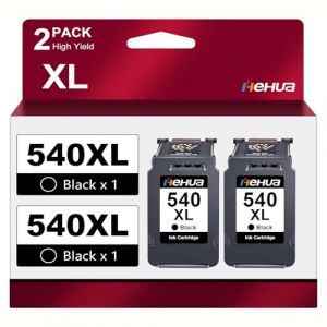 540 540xl Cartouches PG-540XL Noires Compatible pour Canon PG-540XL 540 Cartouches d'imprimante Noires 540 540xl pour Canon PIXMA TS5150 MG3650 MG3350 TS5151 MG3150 MG3250 MX535 MX475 MG4250 (2 Noir (Hehua-EU, neuf)