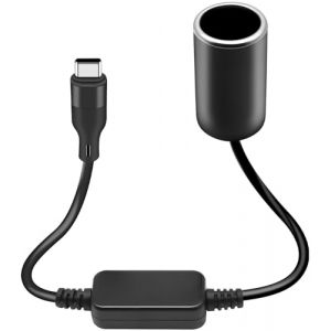 Allume Cigare USB C, Adaptateur Allume-Cigare de Voiture USB C M&acirc;le vers Prise AllumeCigare Femelle 12 V, pour Enregistreur de Voiture, R&eacute;troviseur en Streaming, Radar de Vitesse (feifanrongchuang, neuf)