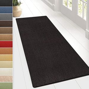 KARAT Tapis en Sisal,Tapis en Fibres Naturelles Sylt - Tapis Naturel pour Votre Salon Fabriqu&eacute; en Allemagne Bordure en Coton - Attrayant et Robuste (Noir, 200 x 300 cm) (Velvet Trading, neuf)