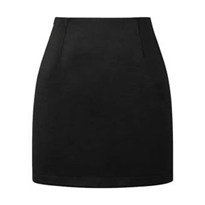 seiveini Femme Jupe &agrave; Carreaux Taille Haute Jupe &agrave; Fentes Jupe A-Line Classique Jupe Ecossaise Femme Courte Mini Jupe Automne Hiver Short Skirt Evas&eacute;e &Eacute;coli&egrave;re B Noir XL (BgandDesign, neuf)