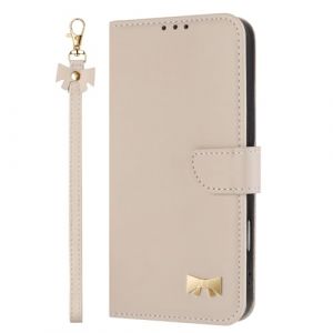 TAUYN Coque pour Honor X5c Plus, PU Cuir Flip &Eacute;tui Anti-Chocs TPU Prot&eacute;ger Housse, Emplacement pour Carte & Support Fonction, avec Cordon -Abricot (Kuaigu, neuf)