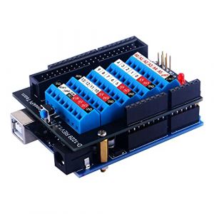 GeeekPi Arduino Screw Terminal Hat pour Arduino UNO, GPIO Screw Terminal Block Breakout Module avec Horn Socket Connector, GPIO Expansion Board Breakout pour Arduino UNO (GeeekPi-FR, neuf)