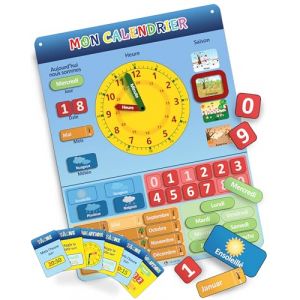 LIKARTO® Mon Premier Calendrier – Jeu Éducatif Magnétique pour Enfants avec 36 aimants & 20 cartes d'exercices – Comprend une Horloge, une Station Météo – Pour Garçons et Filles – 42x32cm (Likarto, neuf)