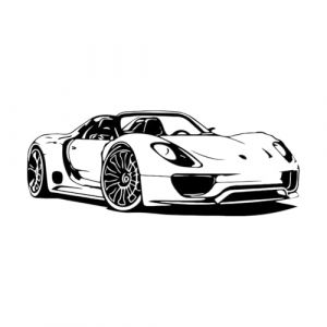 Autocollants muraux en vinyle pour voitures de sport, d&eacute;coration d'int&eacute;rieur, autocollant mural amusant pour voiture, autocollant de mode moderne pour chambres d'enfants-S-20x57cm-Black (LIUJIAHAO Sticker, neuf)