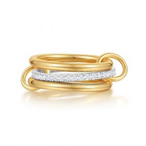 ZOERAY Bague Femme Homme Argent Or Empilable Bagues Femme Plaqué Or 18k Alliance Femme Argent con Zircone Bague Fiançailles Femme Multicouche Promesse Phalange Grosse Bague Bijoux Cadeau (ZOERAY JEWELRY, neuf)