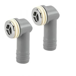 2 T&ecirc;tes de Trop-Plein Rondes Argent&eacute;es Adaptateurs de Trop Plein pour Usage Domestique et H&ocirc;telier 29 x 29 mm Convient Aux &Eacute;viers en C&eacute;ramique avec des Sorties de Trop Plein de 21 &agrave; 23 mm de Diam&egrave;tre (ZheHua, neuf)