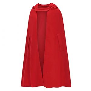 Wyongtao Manteaux Cape Pour Femme,Cardigan &Agrave; Capuche Epaiss&eacute;,Manteau De Laine Manches Longue Automne Hiver Taille Unique,Vest Femme Chaud Coupe Ample Poncho Mi-Long,Blouson Cape Chic Et &Eacute;l&eacute;gant (Wyongtao❖, neuf)