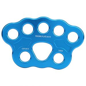 Jwthee Plaque de gr&eacute;ement des pattes de 45kn 8 trous, uniform&eacute;ment forc&eacute;e d'escalade de connecteur d'ancrage plaque de gr&eacute;ement multiplicateurs d'ancrage (Wongsington, neuf)