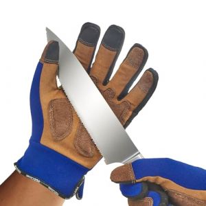 Vgo... 1 paire de gants résistants aux coupures - Gants de travail en cuir de sécurité - Gants de mécanicien HPPE - Doublure anti-coupure - EN388 niveau C - Niveau ANSI A5 (SL7475CTA5) (VGO GLOVES, neuf)