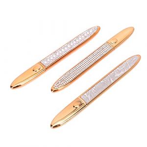 VALICLUD Lot De 3 Stylos Eye-liner Gel Autocollants 3 Pièces Soft Tip Rose Cristal Doré Effet Léopard Maquillage Yeux Precision Soin Visage Sans Bavure (SHUI LIAO, neuf)