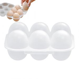 6 Boîtes De Stockage D'oeufs De Grille - Boîte D'oeufs Transparent, Récipient Fiable 6 Œufs, Carton D'oeuf Réutilisable | Organisateur D'oeuf De Rangement Pratique Pour Le Réfrigérateur Camping Picnic (weqan, neuf)