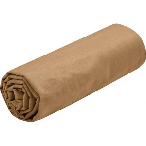 Drap Housse - Coloris et Taille au Choix- 100% Coton: 57 Fils - (Jaune, 140 x 190 cm) (Auboncoindunet, neuf)