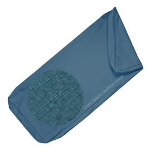 Housse de Coussin pour Banc Extérieur Interieur de Jardin 150 cm/180 cm/120x50/100x40, épais 5cm, Housse de Rechange en Lin avec Fermeture éclair pour Chaise, Banc(Bleu,60x55x5cm) (Maedei Daner, neuf)