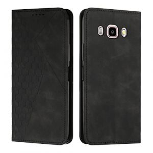 KOUYI Coque pour Samsung Galaxy J7 2016 / J710, Premium Flip Housse &Eacute;tui Protection Rabat Clapet Portefeuille Phone Cover Magn&eacute;tique [Porte Cartes] Antichoc B&eacute;quille Cover (Noir) (Kouyi EU Store, neuf)
