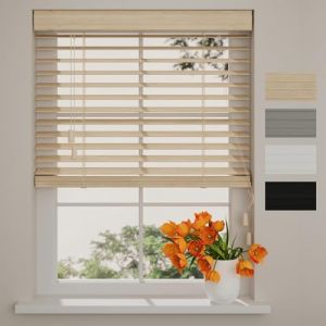 Radeco&reg; Store v&eacute;nitien en Bois de Bambou Easy - 50 mm - Naturel - 75 x 130 cm (WINDOW-DECORATIONCOM, neuf)