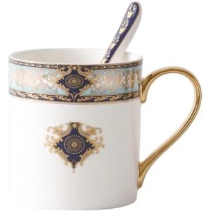 YBK Tech Tasse à thé en porcelaine anglaise de 355 ml pour la maison, la cuisine, le bureau (motif royal (bleu ciel) (YBK Tech, neuf)