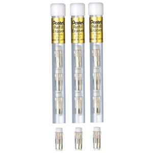 Pentel Gommes de Rechange pour Graphgear 1000 Graphgear 500 Sharplet pg500 pg300 P200 (Lot de 3 tubes – 12 recharges pour Effaceur) (GJG AUDIO, neuf)