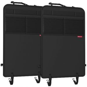 ATHLON TOOLS Prot&egrave;ge-dossier de si&egrave;ge voiture avec rev&ecirc;tement, protection de dossier de si&egrave;ge auto Kick-Matte, renforc&eacute;e - avec poches en maille - r&eacute;sistant &agrave; la salet&eacute;, facile d'entretien et (commerciamo, neuf)