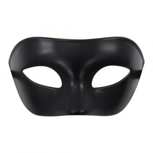 CXNXFD Masque noir simple demi-masque rétro pour hommes et femmes Masque de Venise Carnaval Cosplay Costumes Fête Costumes Accessoires (CXNXFD, neuf)