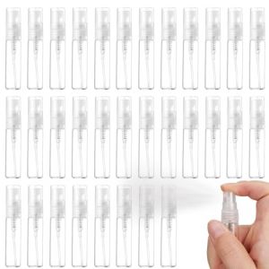 mizikuu 100 Pièces Flacon de Pulvérisateur de Parfum, 2ML Mini Vaporisateurs de Parfum Transparent Atomiseur de Parfum Vide Spray Plastique pour Échantillon Parfum, Cosmétique Voyage (JINJIE LIMITED, neuf)