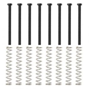 Create idea 8pcs Vis de Montage pour Micro Humbucker M2,5 X P0,45 Longueur 31 Mm avec Ressorts de 28 Mm pour Installation Et Réglage de Micro à Double Bobine de Guitare Noir (Create Idea, neuf)