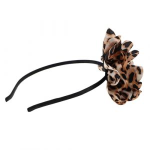 BESPORTBLE Bandeau Fleuri Imprim&eacute; L&eacute;opard Bandana Costume De L&eacute;opard Pour Femme Accessoires De Costume De Gu&eacute;pard Accessoires L&eacute;opard Pour Femmes Bandeau &agrave; Imprim&eacute; Gu&eacute;pard Leopard En Tissu (Breeze & Leaves, neuf)