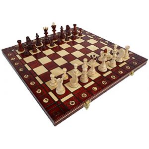 ChessEbook Jeu d'&eacute;checs en Bois Senator 40 x 40 cm - Plateau d'&eacute;checs en Bois de Haute qualit&eacute; - Ensemble de Jeu d'&eacute;checs Pliable - Ensemble de Jeu d'&eacute;checs avec pi&egrave;ces - Fait Main (EuroChess Store, neuf)