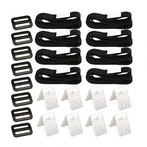 Kit de Fixation pour Bâche Solaire de Piscine, Sangles de Fixation et Pinces et Boucles, Kit de Sangles de Couverture Solaire pour Piscine Universelles,pour Bâche de Piscine Bâche de Piscine(8pcs) (Mosgydf, neuf)