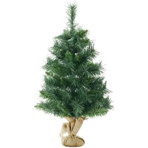 SALCAR Mini Sapin de No&euml;l Artificiel 60 cm, Petit Arbre de Noel de Bureau avec 70 Pointes de Branche, Gants et &agrave; Base de Ciment, Lgnifuge, Assemblage Rapide (Salcar GmbH, neuf)