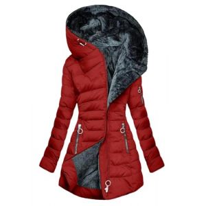 Manteau Hiver Femme Long Manteau Chaud Doubl&eacute; Laine Manteaux El&eacute;gant Doudounes Matelass&eacute; Veste Automne et Hiver Blouson Matelass&eacute; &agrave; Capuche Parka Laine D&eacute;contract&eacute;e Doudoune en Duvet Confortable (Biusersom, neuf)
