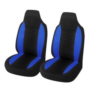 CGEAMDY Housses de SièGe Voiture, 2 Pcs Protections de SièGe Avant de Voiture, Siège Auto Respirant, Imperméable et Antidérapant, Compatible avec Les Voitures, Les SUV et Les Camions (Bleu) (CGE Auto, neuf)