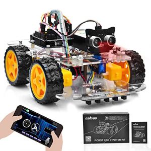 OSOYOO Starter kit per Auto Robot for Arduino UNO : STEM Remote Control App Educational Motorized Robotics for Building, Programming & Learning How to Code | IOT Mechanical DIY Coding for Kids Teens (ShenZhen Kookye Tech. Ltd., neuf)