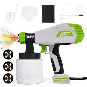 Huepar Tools Pistolet a Peinture, Pistolet Peinture Electrique avec 3 Buses en 3 Modes, Joints pour remplacement, réservoir de 800 ML, pour Meubles, Clôtures, Murs, Cadeau Homme, Fête des Pères, Femme (Huepar Tools, neuf)