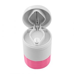Coupe Comprimé, Coupe Medicaments Multifonction 4 en 1, Broyeur Medicament avec Compartiment de Rangement et Lame en Acier Inoxydable Ecrase Medicament Portable Broyeur Médicaments (Secret Dream, neuf)