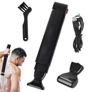 Rasoir pour le Dos Homme, Tondeuse électrique pour le Corps, Épilation Dos Homme, Tondeuse Poils Torse, Poignée Pliable, Chargement USB (beadshuan, neuf)