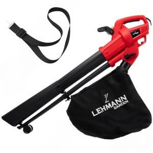 LEHMANN 3 en 1 Souffleur de Feuilles &Eacute;lectrique, Aspirateur &agrave; Feuilles avec Broyeur, 3500W, Fonction Aspirateur Souffleur Broyeur en Un, Vitesse 270km/h,15000 TR/Min, Sac 40L, Sangles & Roues (Lehmann HG, neuf)