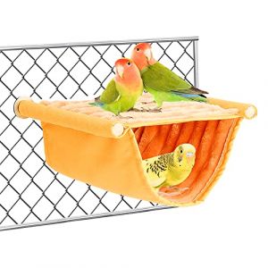 AKONE Hamac à oiseaux Lit superposé - Nichoir à oiseaux - Grottes - Lieux de couchage - Accessoires de cage à oiseaux - Jouet à oiseaux - Lit superposé à suspendre pour perruche, calopsittes, pinsons, (hanchudianzi, neuf)