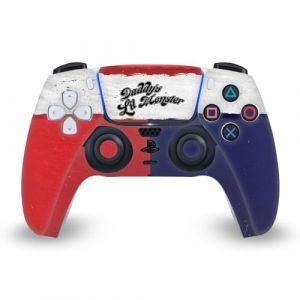 Head Case Designs sous Licence Officielle Suicide Squad 2016 Costume Harley Quinn Graphiques Vinyle Plaque Frontale Autocollant De Jeu Peau Compatible avec Sony PlayStation 5 PS5 DualSense Controller (eCell, neuf)