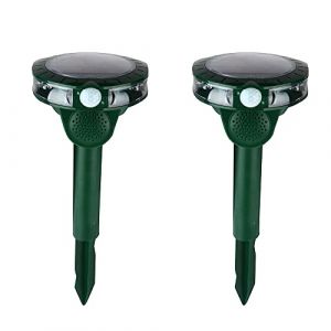 2X Répulsif Chat Exterieur, Répulsif Chat Ultrason Solaire, Ultrason Anti Chats, Charge de Solaire USB, Répulsif Animaux pour Chats, Pigeon, Lapin, Oiseaux, Renard, etc 2 Modes (2) (LEIPING STORE, neuf)