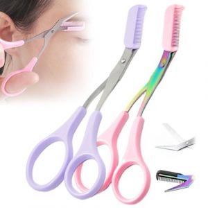 Ciseaux Sourcils Femme Brosse Sourcil 2025 Nouveau 2 - En - 1 Peigne Taille Des Sourcils Pour Cils Et Sourcils Outil de Beauté pour Femmes Hommes (3+5) (jingteng464, neuf)