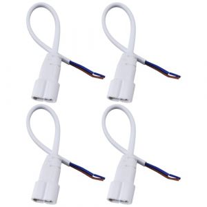 VGOL Lot de 4 Connecteurs d'alimentation pour Tubes LED à 2 Broches (15 Cm) pour Plafonnier Hexagonal en Nid d'abeille T5 (VGOL, neuf)