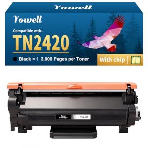 Yowell TN2420 TN-2420 Cartouche de toner compatible avec Brother TN-2420 TN2410 TN-2410 pour Brother MFC L2710DW Toner MFC-L2710DN MFC-L2730DW HL-L2350DW HL-L2310D DCP-L2530DW DCP-L2510D (1 noir) (ZHCYMM, neuf)
