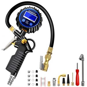 ZOVHYYA Numérique Manomètre Pression Pneu 220 PSI Professionnel Gonflage Pneu Voiture Avec Ecran LCD 4 Unités de Mesure et de Multiples Accessoires Adaptés à la Moto au Vélo et à la Voiture (AWI CAPIUIAL LIMITED s, neuf)